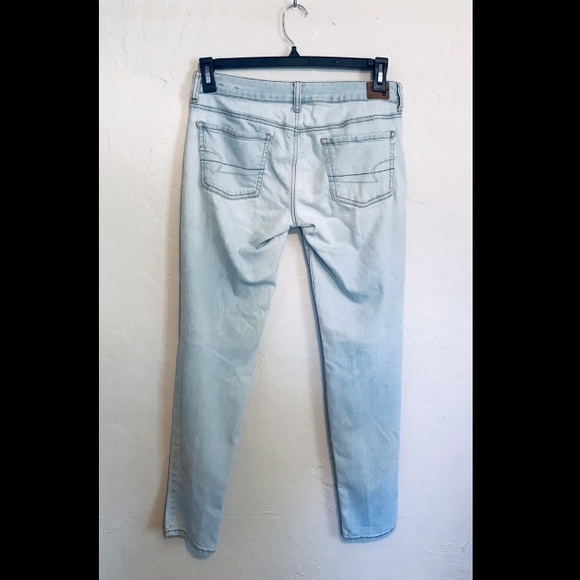 AE Light Wash Distressed Skinny Jeans - Picture 2 of 7